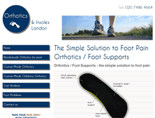 Tablet Screenshot of orthoticsandinsoles.com